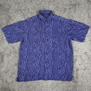 Vintage Grateful Dead 90s 1995 Mens 100% Silk Button Up Hawaiian Shirt No Sz Tag